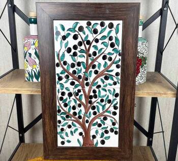 Bereketin Kökleri – Zeytin Motifli İznik Çini Pano - Çini Evi