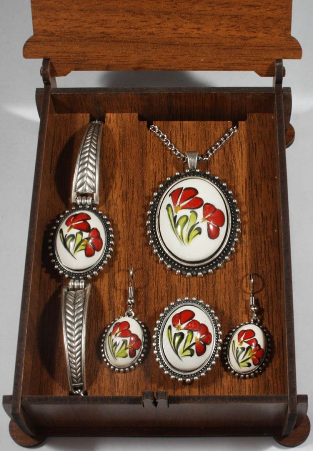 Birthday Gift Iznik Ceramic Jewelry Set - 1