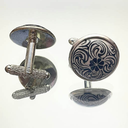 Black Seal Iznik Ceramic Cufflinks - 1