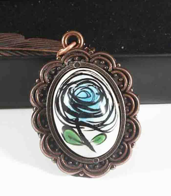 Blaue Rose Lesezeichen aus Iznik-Keramik - 1