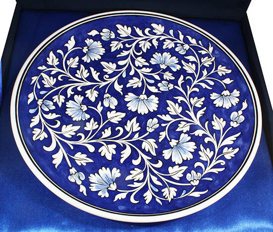 Blaue Rumi-Muster-Iznik-Keramikplatte - 3
