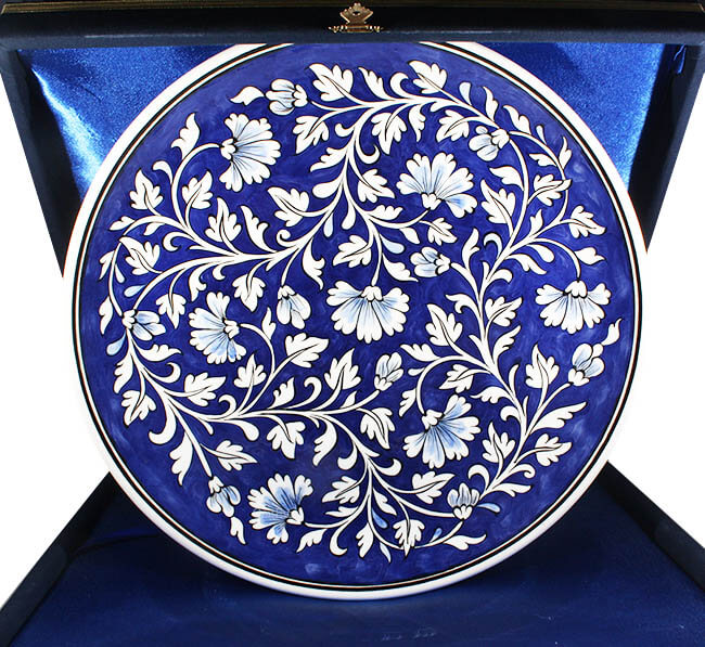 Blaue Rumi-Muster-Iznik-Keramikplatte - 1