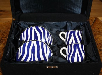 Blaues weißes Iznik-Keramik-Kaffee-Team - 3