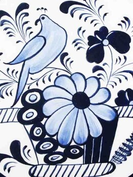 Bleu Blanc Iznik Plaque en céramique - Çini Evi (1)