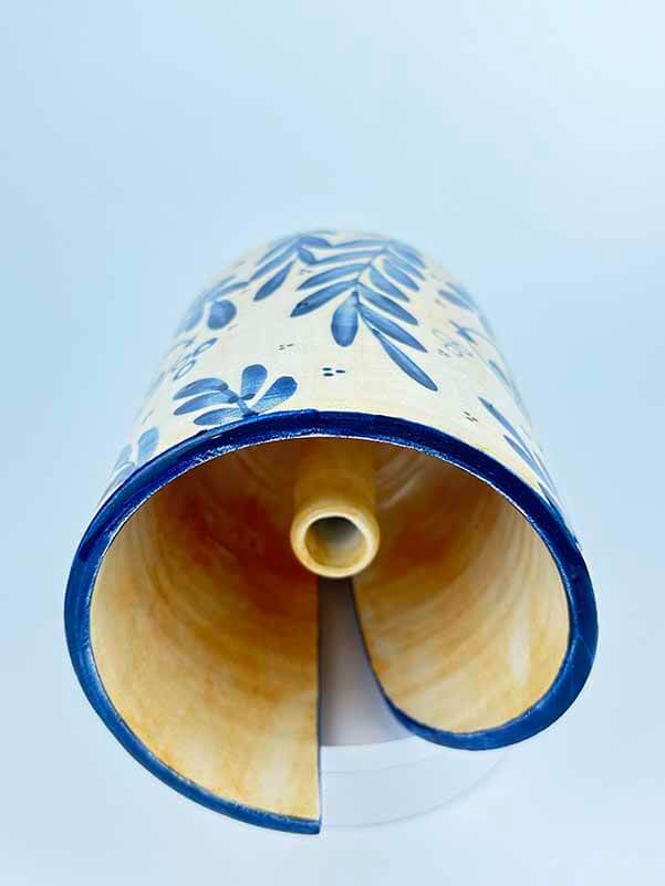 Blue Aquarium Fish Pattern Ceramic Paper Towel Holder - 2