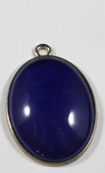 Blue Background Iznik Ceramic Stone Pendant - 1