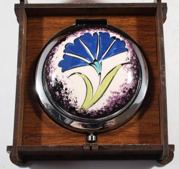 Blue Carnation Makeup Mirror - Çini Evi