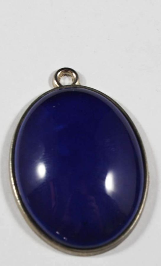 Blue Floor Iznik Pottery Stone Necklace Tip - 1