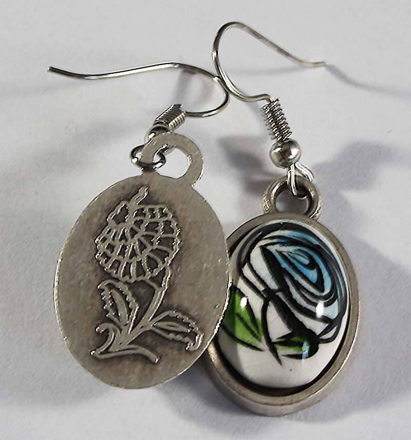 Blue Magic Iznik Ceramic Earrings - 2
