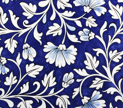 Blue Rumi Pattern Iznik Pottery Plate - 2
