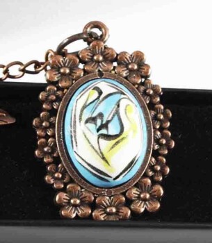 Blue Tulip Iznik Ceramic Bookmark - 1