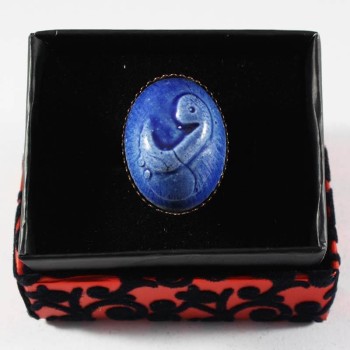 Blue Vav Ceramic Ring - Çini Evi