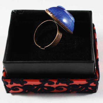 Blue Vav Ceramic Ring - Çini Evi (1)