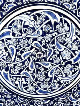 Blue and White Iznik Plate 30 cm - 2