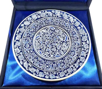 Blue and White Iznik Plate 30 cm - 3