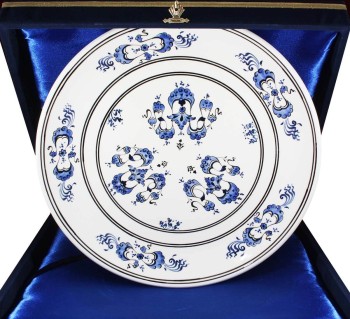 Blue White Iznik Pottery Plate - 1