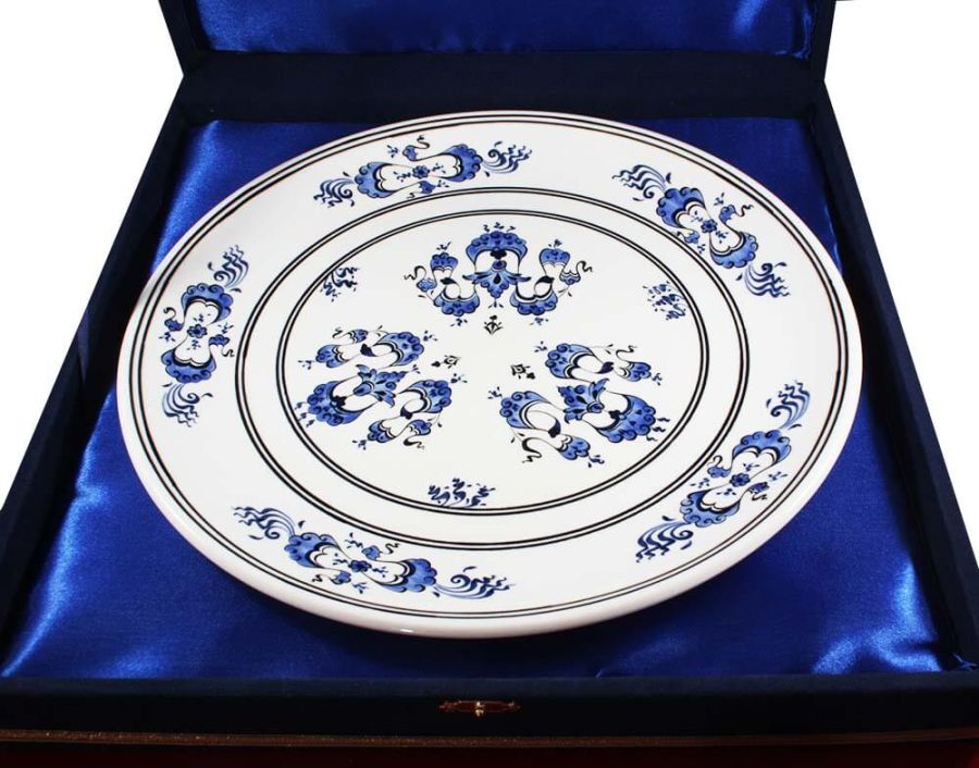 Blue White Iznik Pottery Plate - 3