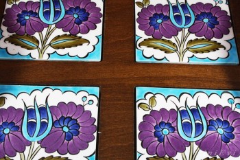 Blumen-Garten-Keramik-hölzernes Tablett - 3