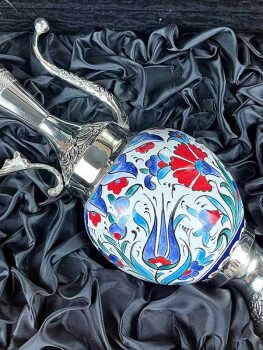 Blumengarten – Iznik-Keramik-Kannen- und Teller-Set - 3