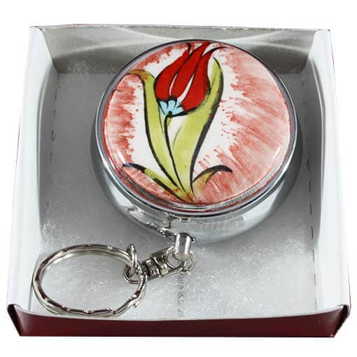 Boîte à pilules VIP en céramique à motif tulipe - 1