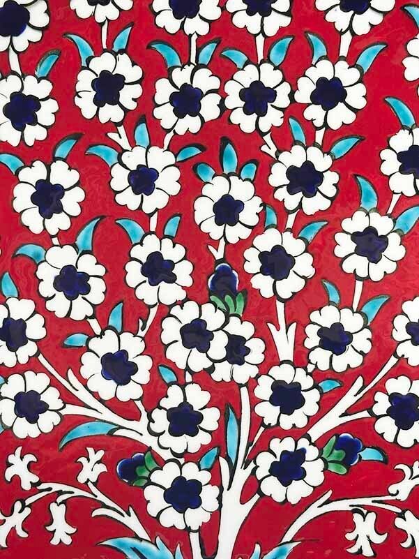 Bolluk ve Bereket, Hayat Ağacı Desenli İznik Çini Tabak - 2