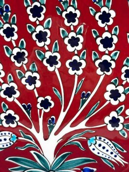 Bolluk ve Bereket, Hayat Ağacı Desenli İznik Çini Tabak - Çini Evi (1)