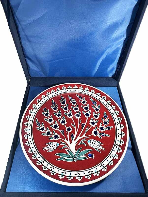 Bolluk ve Bereket, Hayat Ağacı Desenli İznik Çini Tabak - 3