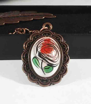 Botanical Pattern Ceramic Bookmark - 1