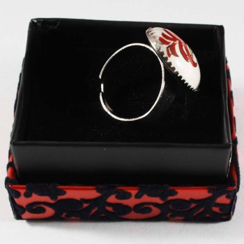 Botanical Pattern Iznik Art Ring - 2
