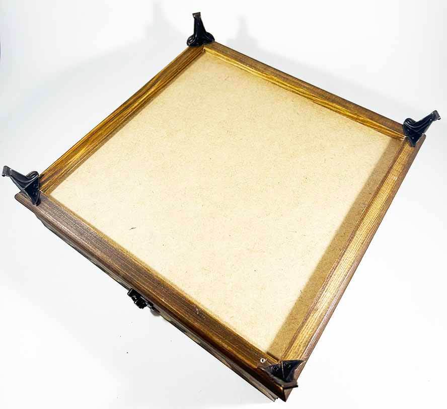 Boîte de Rangement en Bois avec Motif Tulipe Stylisée – Élégance Ottomane Inspirée d’Iznik - 3