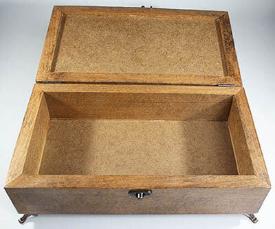 Boîte de rangement en bois à motifs de tuiles - 2