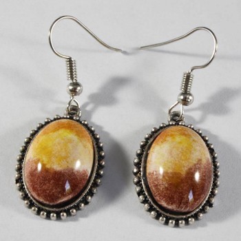 Boucles d’oreilles Iznik à peinture moderne - Çini Evi