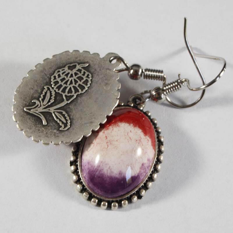 Boucles d’oreilles Iznik à peinture moderne - 2