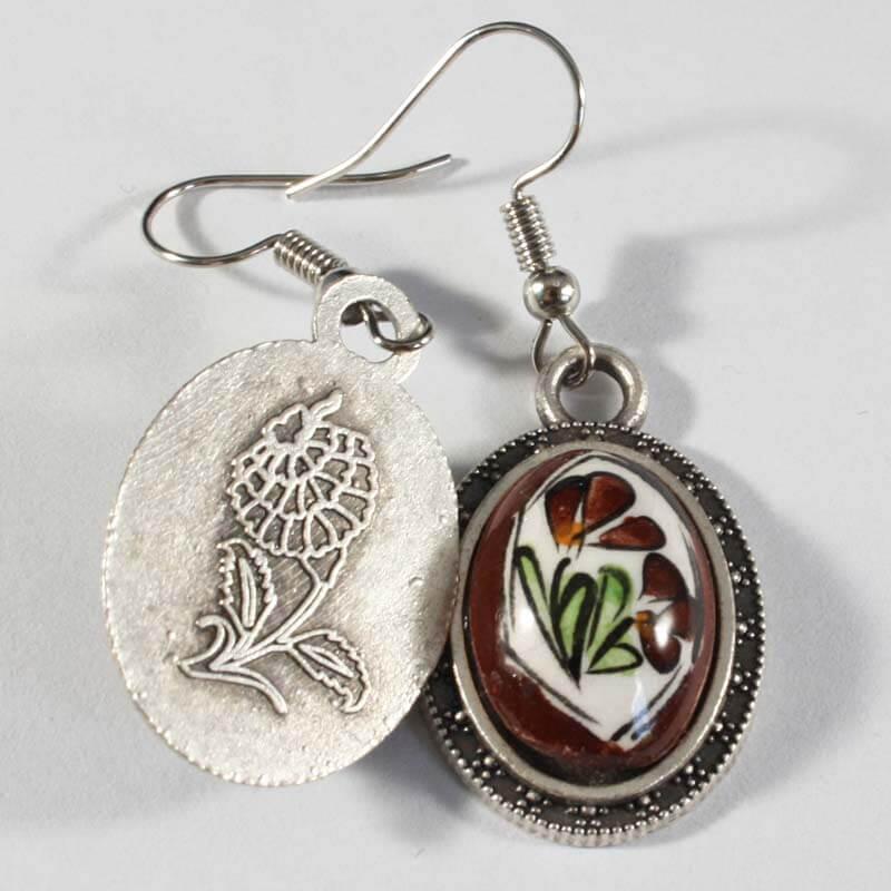 Boucles d’oreilles Iznik couleur café au lait - 2