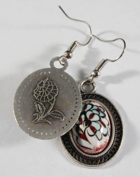 Ensemble de boucles d’oreilles en céramique à motif printemps - 2
