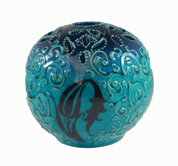 Bougeoir en céramique à motif en relief - 2