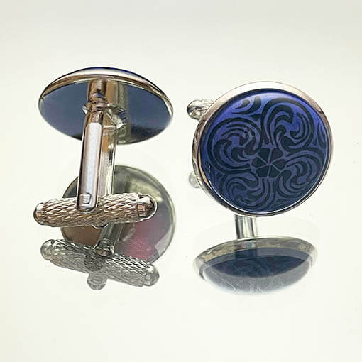 Bout de manchette de traitement du noir de terre turquoise - 1