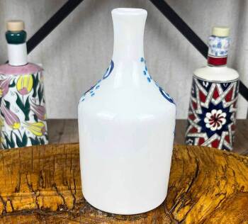 Bouteille à huile d’olive artisanale à motif Arbre de Vie et œil Nazar 410 ml - 2