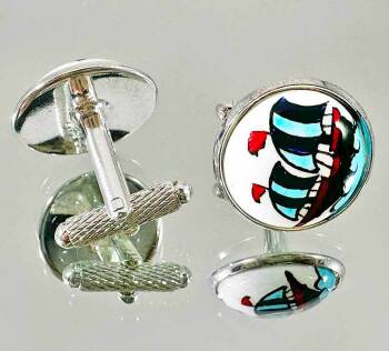 Boutons de manchette Iznik cadeau pour marin - Çini Evi