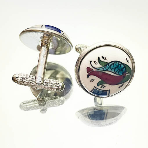 Boutons de manchette VIP motif tulipe unique - 1