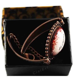 Bracelet en céramique rouge et noir avec signature d’Atatürk - 2