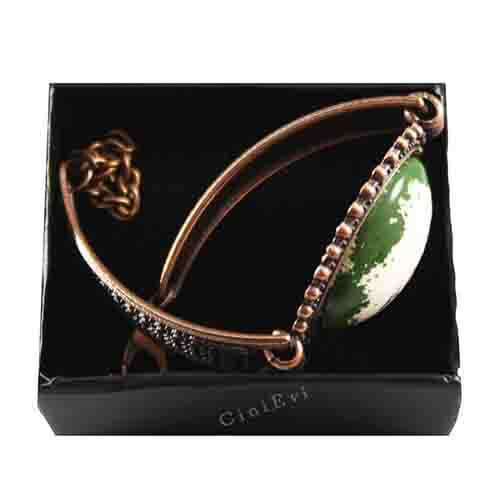 Bracelet de poterie signé de bord vert atatürk - 2