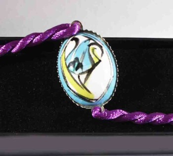 Bracelet en céramique d’Iznik à tulipe bleue - Çini Evi