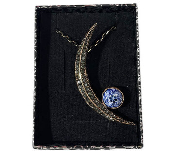 Bronze Necklace with Golden Horn Motif - Çini Evi (1)