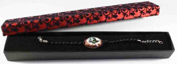 Brown Background Corded Iznik Ceramic Bracelet - 2