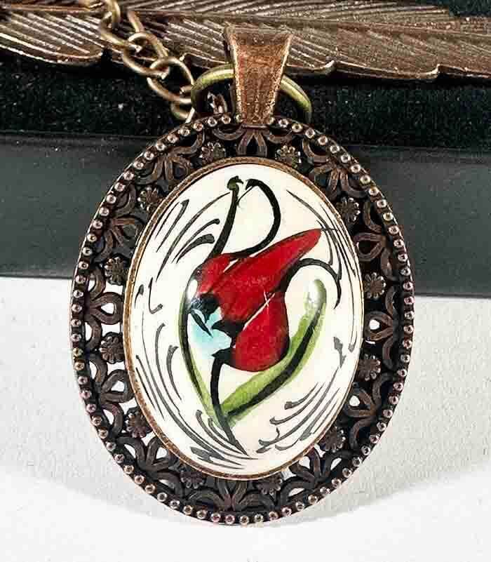 Cadeau de Lecture Élégant – Signet en Céramique d’Iznik avec Motifs Haliç et Tulipe - 1