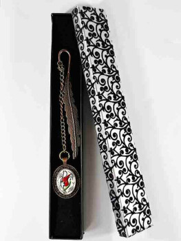 Cadeau de Lecture Élégant – Signet en Céramique d’Iznik avec Motifs Haliç et Tulipe - 3