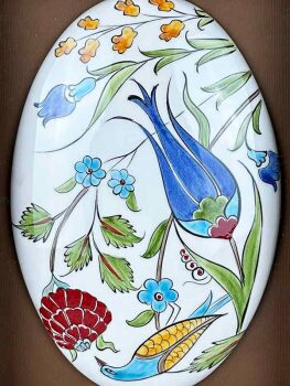 Cadeau de Remerciement pour une Fondation – Décor Mural Fait Main en Céramique d’Iznik avec Motif Jardin du Paradis - Çini Evi (1)