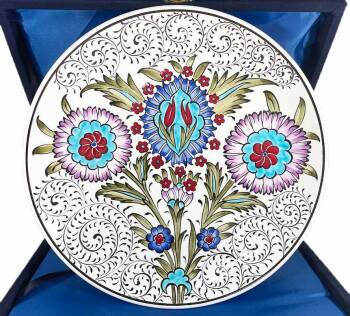 Cadeau à la maison Iznik Pottery Plate VIP - Çini Evi