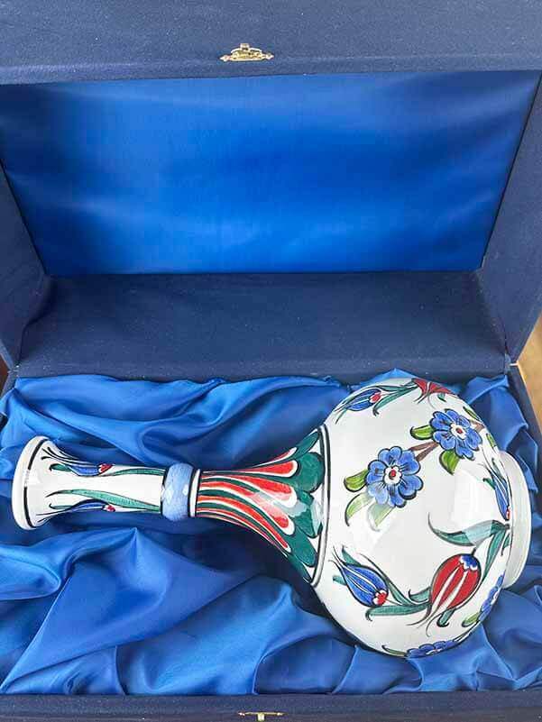 Vase d’Iznik fait main 30 cm – cadeau prestigieux pour partenaire étranger - 2